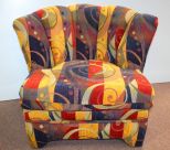 Upholstered Channel Back Club Chair