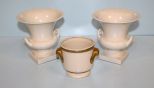 Pair Small Ceramic Urn & Cashpot