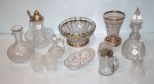 Glass Decanter, Cruet Stein, Bells, Syrup Pitcher, Vase & Bowl