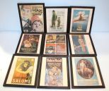 Nine Framed Advertisements