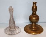 Brass Lamp Base & Glass Lamp Base