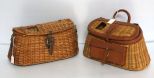 Two Wicker Fly Fishing Baskets