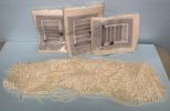 Set of Four Beige Angel Hair Curtains