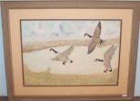 Watercolor of Canadian Geese