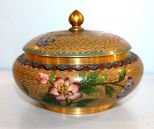 Round Cloisonne Covered Dish