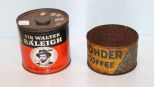 Sir Walter Raleigh Tobacco Can & Wonder Coffee Can