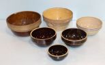 Six Crock Bowls