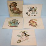 Five Norman Rockwell Prints