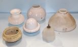 Five Milk Glass Shades