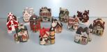 Twelve Small Resin Christmas Village Houses