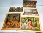 Four Unframed Vintage Prints