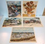 Five Unframed Van Gogh Prints 