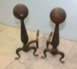 Pair Antique Andirons