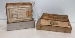 Aluminum Shell Box, Two Metal Boxes & One Courtship Scene Box