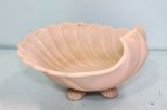 Large Pink Millersburg Glass Footed Shell
