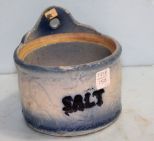 Blue and White Stoneware Salt