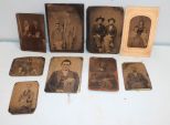 Eight Old Tin Types