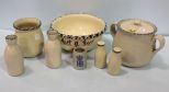 Ceramic Bean Pot, Bowl, Shakers & Jars
