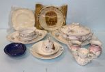 Three Porcelain Platters, Tureen, Gravy, Plates & Creamer/Sugar