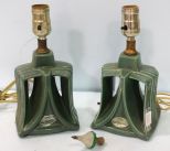 Pair Ceramic Bradley Lamps