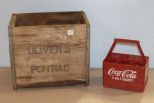 Six Half Quart Coke Cart & Oliver's Pontiac Crate