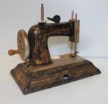 Toy Painted Metal German Sewing Machine