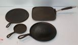 Four Flat Iron Skillets