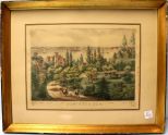Circa 1860 Currier & Ives New York Bay Lithograph