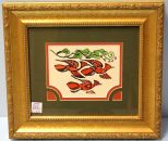 Walter Anderson Print of Three Flying Red Birds