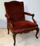 Mahogany French Carved Arm Chair