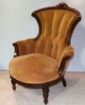 Walnut Victorian Gents Arm Chair