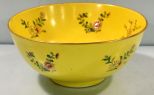 Japanese Porcelain Handpainted Yellow Bowl