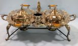 Silverplate Double Chafing Footed Dish