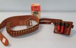 Leather Ammo Belt & Shotgun Shell Pouch