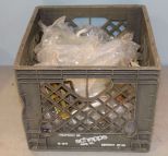 Crate of Plumbing Supplies & Drawer Handles