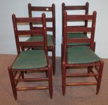 Set of Four Ladder Back Chairs