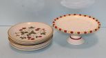 Cake Stand & Six Dinner Plates