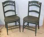 Two Painted Victorian Side Chairs