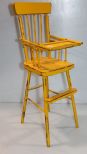 Yellow Wood Doll Hi-Chair 