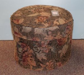 Small Round Flowered Ottoman