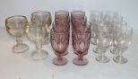 Six Goblets & Three Large Glass Goblets