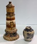 Ginger Jar & Ceramic Lighthouse
