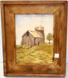 Oil Painting of Barn Signed Bonnie Butler