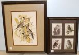 Print of Doves by James Lockhart & Four Owl Prints by E. Rambo