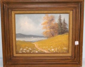 Landscape Painting Signed R. Wood