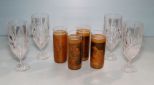 Four Lead Crystal Goblets & Four Picasso Glasses