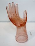 Pink Depression Glass Hand