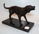 Metal Bird Dog on Marble Base