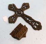 Cast Iron Cross & Winchester Match Holder