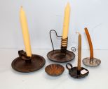 Four Early Finger Candleholders